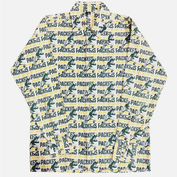 Green Bay Packers 1970s Vintage NFL Team Shirts Permanent Press Green/Yellow